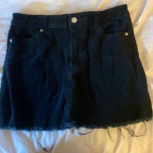 Ripped Corduroy Skirt
